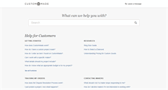 Desktop Screenshot of help.custommade.com