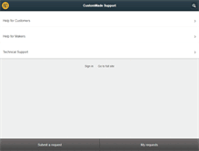 Tablet Screenshot of help.custommade.com